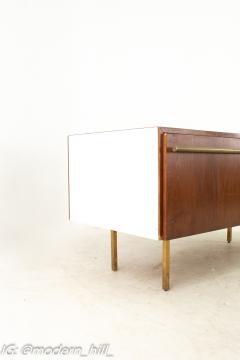 Mid Century Walnut Laminate and Brass Credenza - 1869112