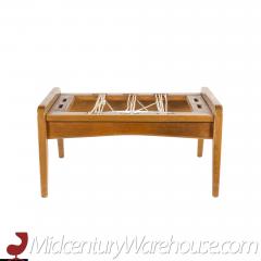 Mid Century Walnut Ottoman - 2578522