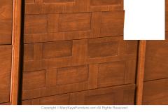 Mid Century Walnut Weave Pattern Long Dresser - 3285714