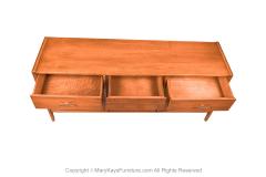 Mid Century Walnut Weave Pattern Long Dresser - 3285717