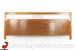 Mid Century Walnut and Brass King Headboard - 2577679