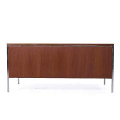 Mid Century Walnut and Chrome Executive Desk - 3975036