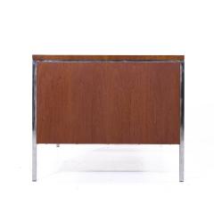 Mid Century Walnut and Chrome Executive Desk - 3975037