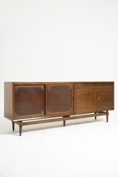 Mid Century Walnut and Leather Sideboard - 4218389