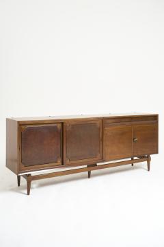 Mid Century Walnut and Leather Sideboard - 4218391