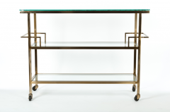 Mid Century Wheeled Glass Bar Cart - 167329