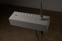 Mid Century White Lacquered and Perforated Metal Floor Lamp 1950s - 4499291