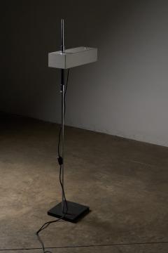 Mid Century White Lacquered and Perforated Metal Floor Lamp 1950s - 4499298