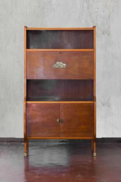 Mid Century Wooden Sideboards With Brass Details And Decorations - 3662449