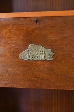 Mid Century Wooden Sideboards With Brass Details And Decorations - 3662452