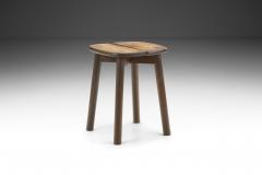 Mid Century Wooden Stool with Split Seat Europe ca 1950s - 2719148