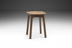 Mid Century Wooden Stool with Split Seat Europe ca 1950s - 2719151