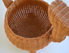 Mid Century Woven Rattan Basket - 2276249