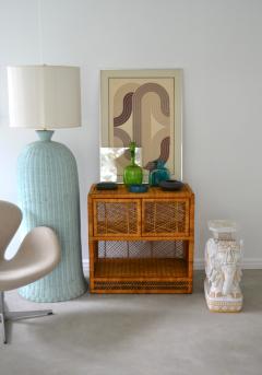 Mid Century Woven Rattan Cabinet - 2427511