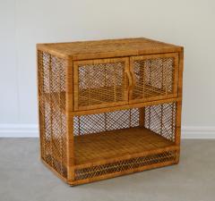 Mid Century Woven Rattan Cabinet - 2427513