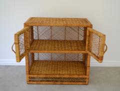 Mid Century Woven Rattan Cabinet - 2427517