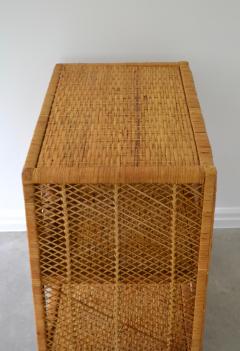 Mid Century Woven Rattan Cabinet - 2427518