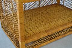 Mid Century Woven Rattan Cabinet - 2427519