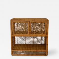 Mid Century Woven Rattan Cabinet - 2429806