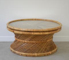 Mid Century Woven Rattan Coffee Table - 2539142