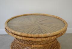 Mid Century Woven Rattan Coffee Table - 2539144