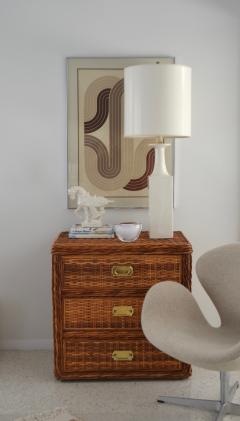 Mid Century Woven Rattan Dresser - 1947715