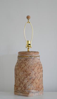 Mid Century Woven Rattan Lamp - 1546451