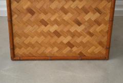 Mid Century Woven Rattan Side Table Chest - 2287704