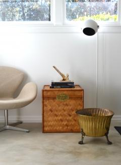Mid Century Woven Rattan Side Table Chest - 2287706