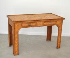 Mid Century Woven Rattan Writing Desk - 3199541