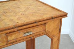 Mid Century Woven Rattan Writing Desk - 3199548