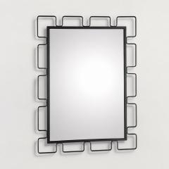 Mid Century Wrought Iron Mirror in the Manner of Jean Rogere  - 4703337