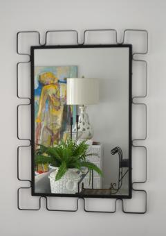 Mid Century Wrought Iron Wall Mirror - 1879262