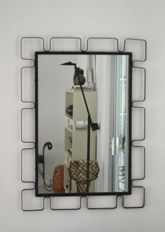 Mid Century Wrought Iron Wall Mirror - 1879273