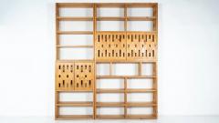 Mid Century modern Pine Bookcase Italy 1970s - 4492636
