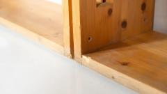 Mid Century modern Pine Bookcase Italy 1970s - 4492641