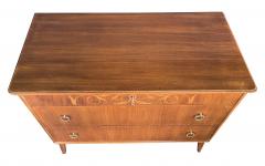 Mid Century modern marquetry inlaid birch chest of drawers possibly Swedish - 2399766