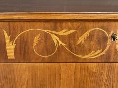 Mid Century modern marquetry inlaid birch chest of drawers possibly Swedish - 2399769