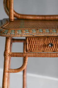 Mid Century rattan dressing table - 3377379