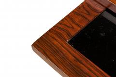 Mid Century rosewood Executive Desk with Stainless Steel Legs - 4631594