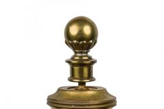 Mid Centuy Style Oxblood Glass and Brass Table Lamp - 4163123