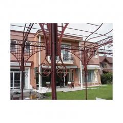 Mid Victorian Moorish wrought cast iron pergola or decorative garden structure - 4189876
