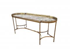 Mid century Bagues Style Gallery Top Brass Coffee Table - 4276867