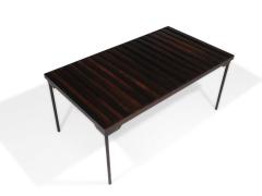 Mid century Brazilian Modern Rosewood Coffee Table With Iron Legs - 3220234