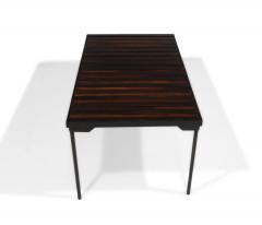 Mid century Brazilian Modern Rosewood Coffee Table With Iron Legs - 3220238