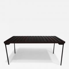 Mid century Brazilian Modern Rosewood Coffee Table With Iron Legs - 3223587