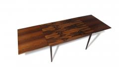 Mid century Brazilian Rosewood Dining Table with Draw Leaves - 3687294