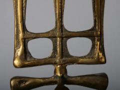 Mid century Bronze brutalist candleholder - 3452046