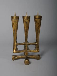 Mid century Bronze brutalist candleholder - 3452047