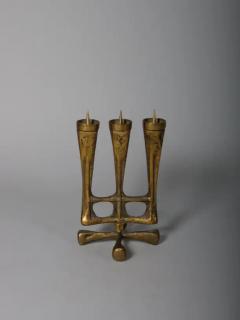 Mid century Bronze brutalist candleholder - 3452072